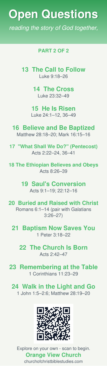 Open Questions bookmark — side two, front